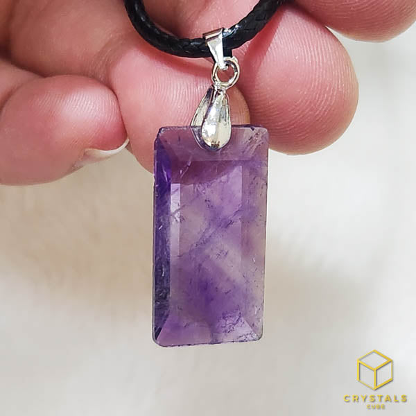 Amethyst Rectangle Pendant