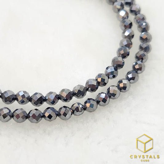 Terahertz Stone Necklace / Bracelet - Faceted 4mm