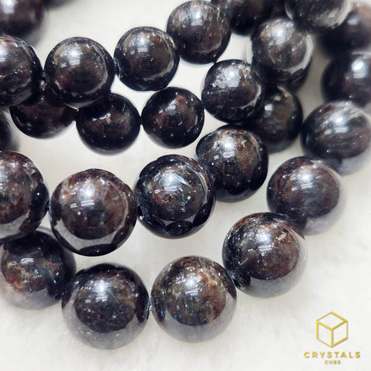 Arfvedsonite Bracelet - 8+mm and 10+mm