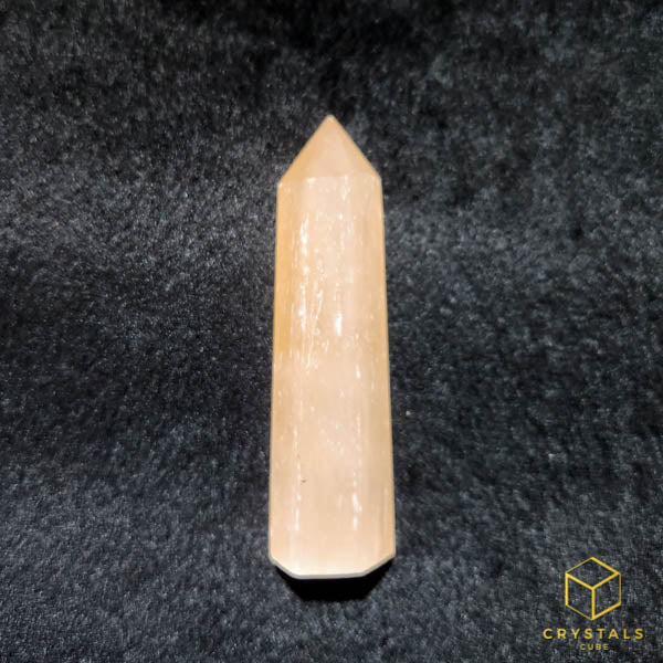 Peach Selenite Point