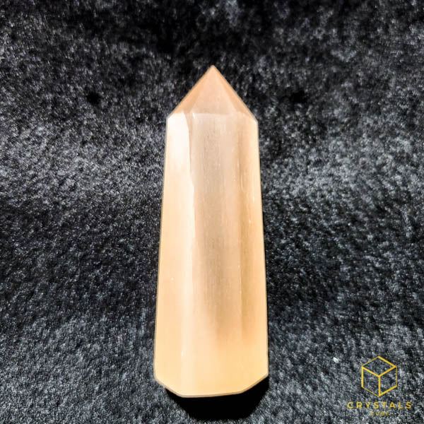 Peach Selenite Point