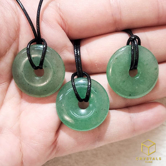 Green Aventurine Donut Pendant