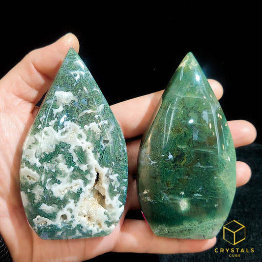 Moss Agate Teardrop