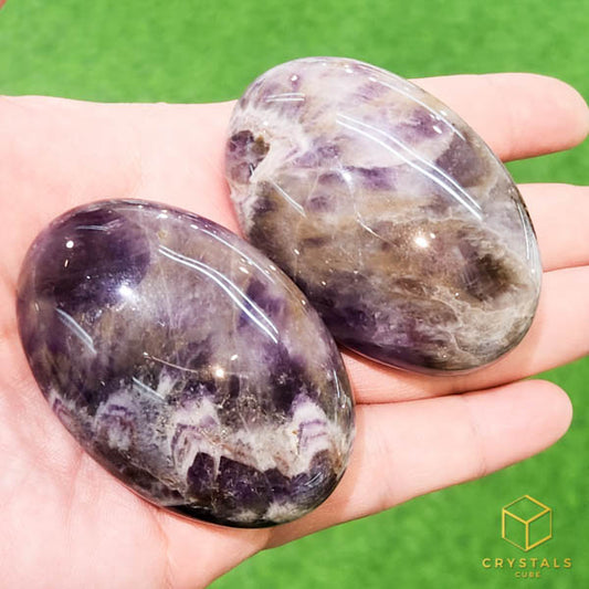 Chevron Amethyst Palm Stone