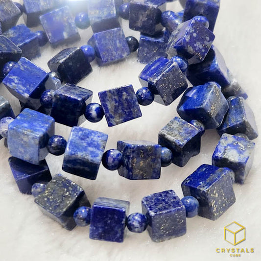 Lapis Lazuli Cube Bracelet
