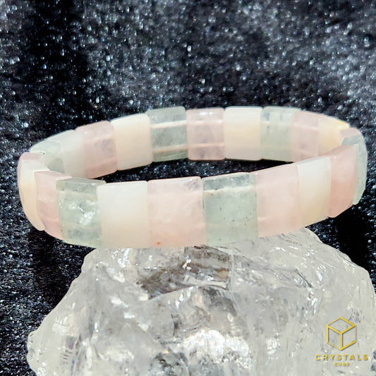 Beryl** (Aquamarine & Morganite) Elastic Bangle