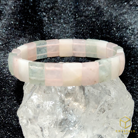 Beryl** (Aquamarine & Morganite) Elastic Bangle