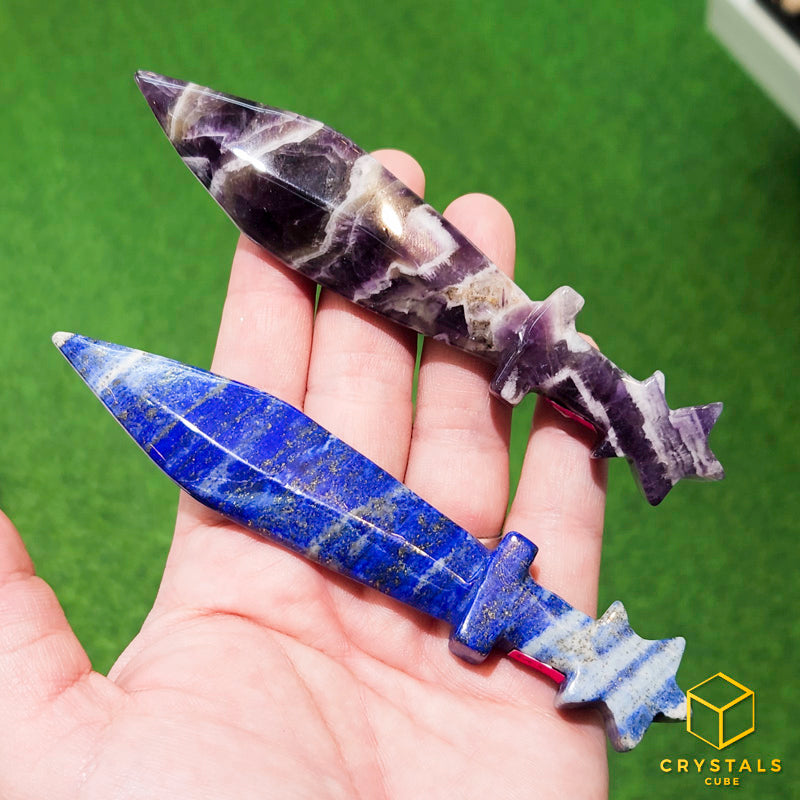 Crystal Dagger - Amethyst & Lapis
