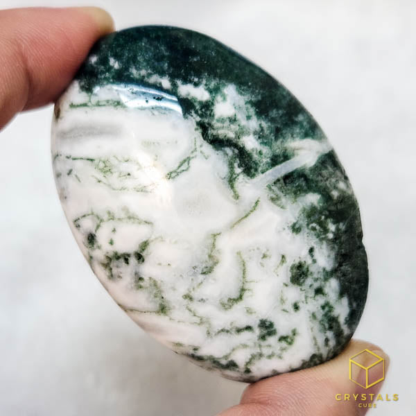 Moss Agate Palm Stone