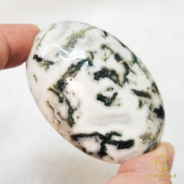 Moss Agate Palm Stone
