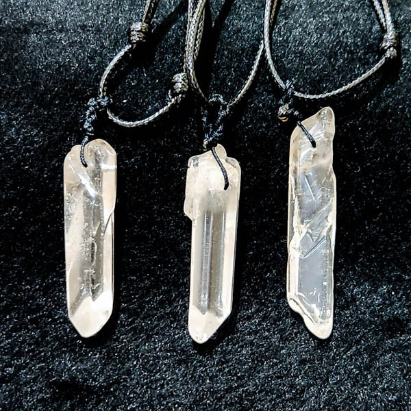 Clear Quartz Natural Point Pendant
