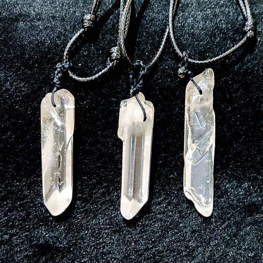 Clear Quartz Natural Point Pendant