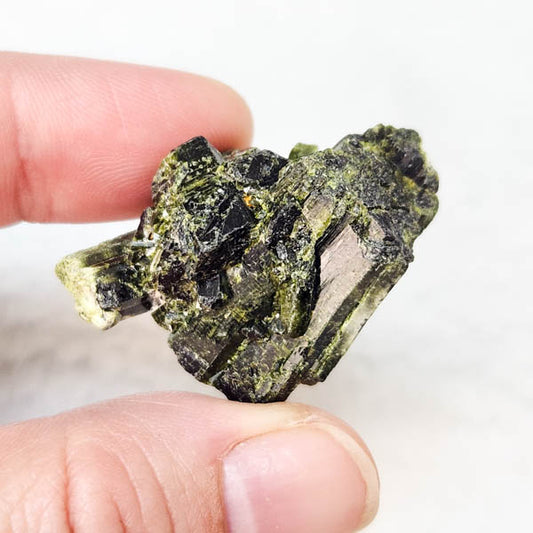 Green Tourmaline Cluster