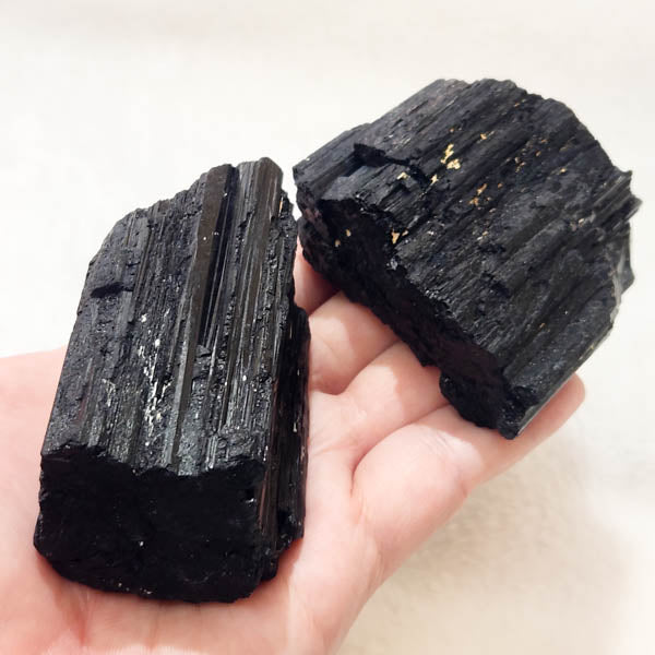 Black Tourmaline (Schorl) Raw - Palm Size