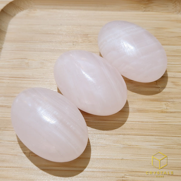Pink Calcite Palm Stone