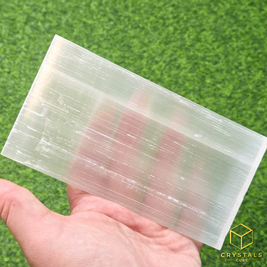 Selenite Raw Rectangle Slab