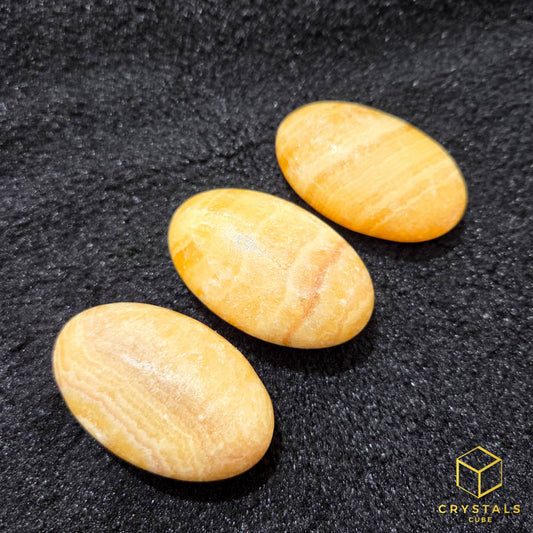 Yellow Calcite Mini Palm Stone