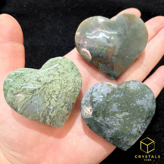 Moss Agate Heart