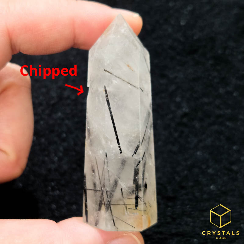 Black Rutile (Tourmalinated Quart) Point