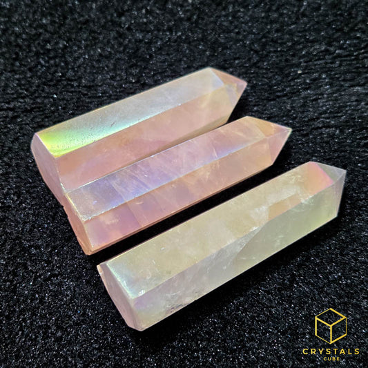 Aura Rose Quartz Point - 7+cm