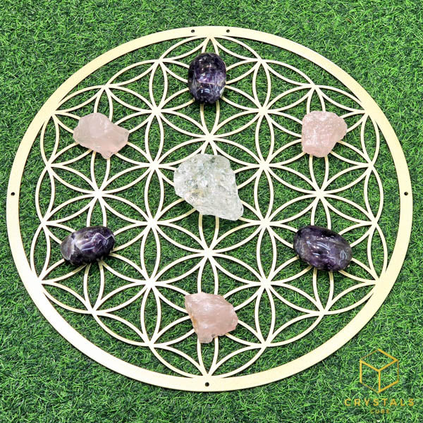 Flower of life Metal Wall Art - 40cm Energy Grid