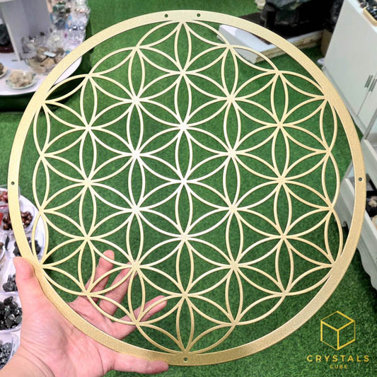Flower of life Metal Wall Art - 40cm Energy Grid