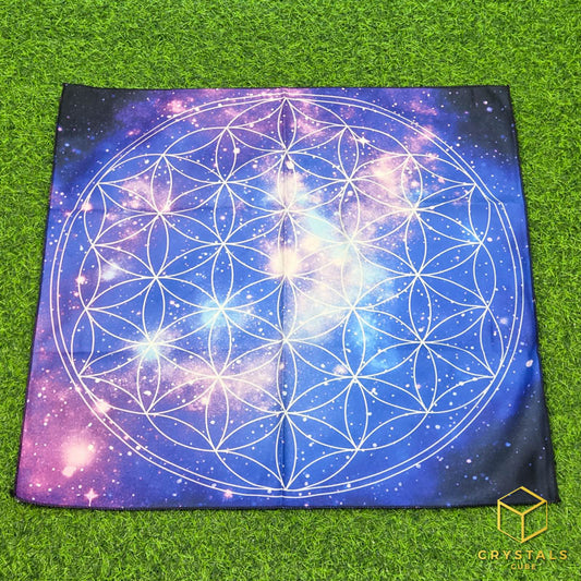 Flower of Life Meditation Cloth - Blue Violet - Promote Meditation / Harmonise & Energise Personal Energy Field