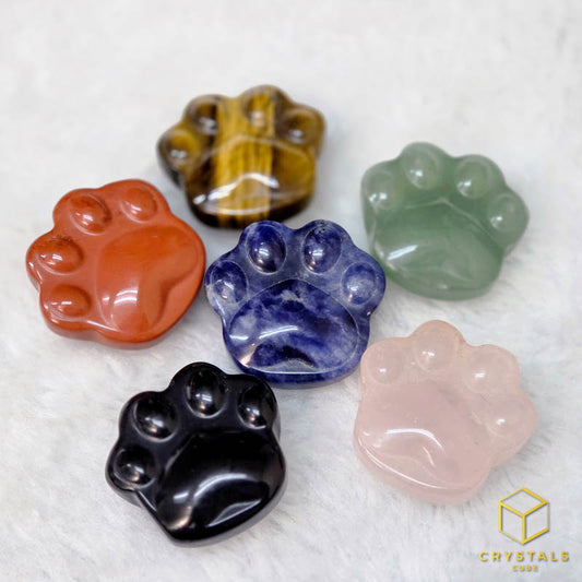 Crystal Paw - Sodalite, Rose Quartz, Green Aventurine,  Tiger's Eye, Red Jasper & Black Obsidian