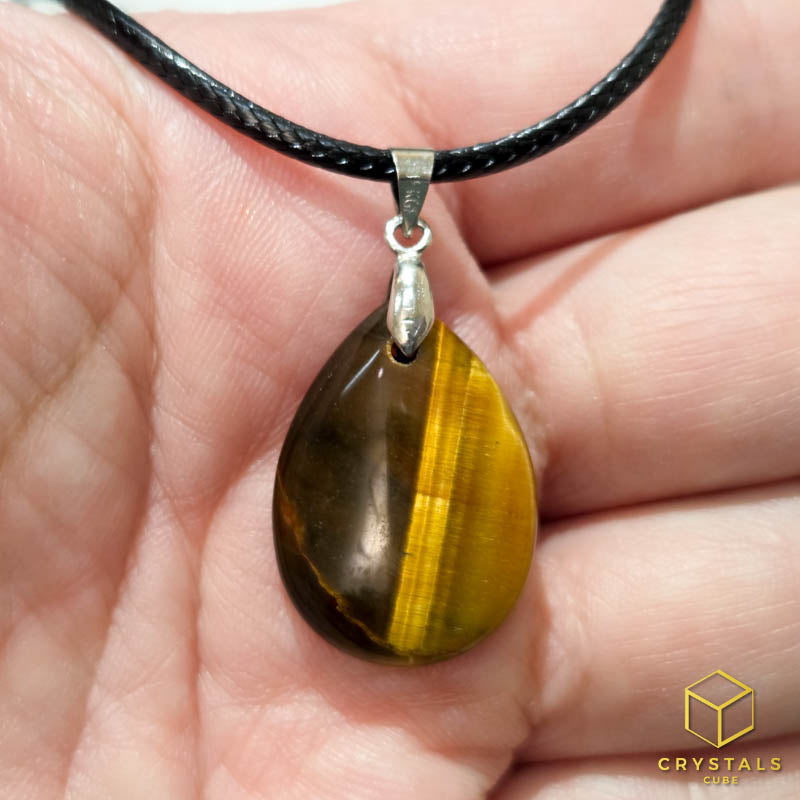 Tiger's Eye Teardrop Pendant