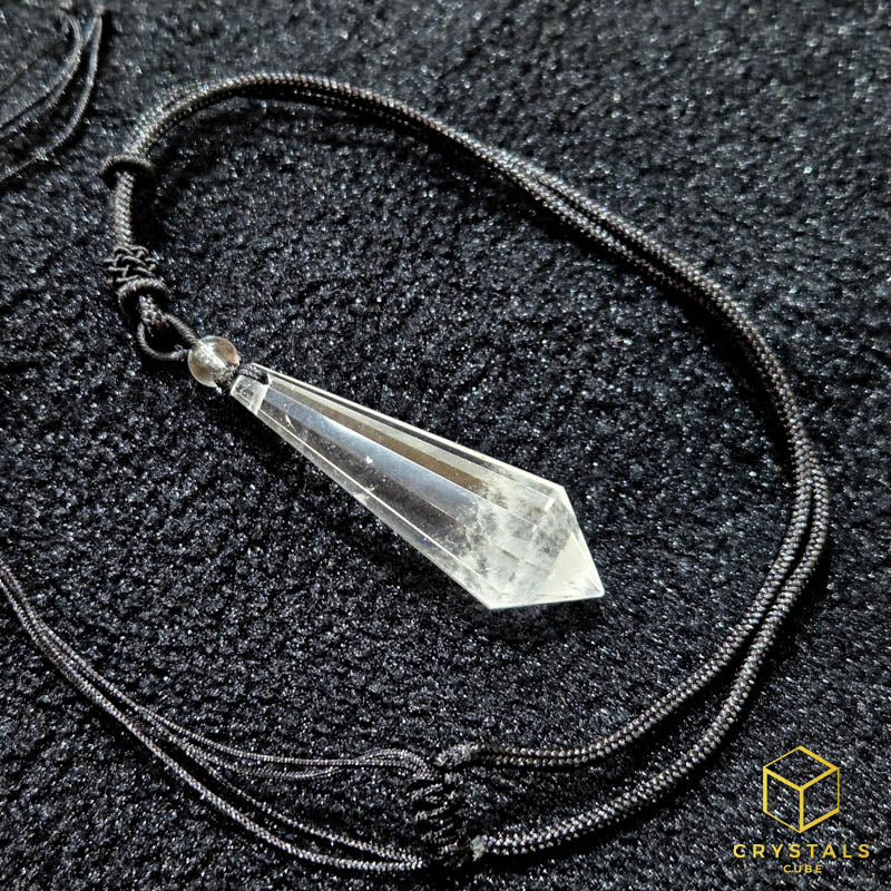 Clear Quartz 12 Sided Pendant