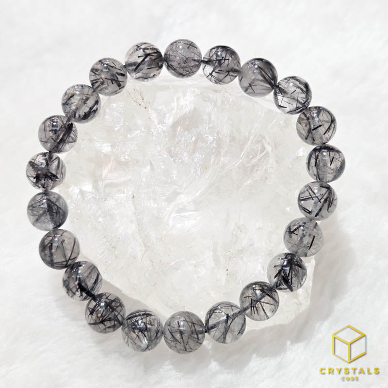 Black Rutile*** (Tourmalinated Quart) Bracelet