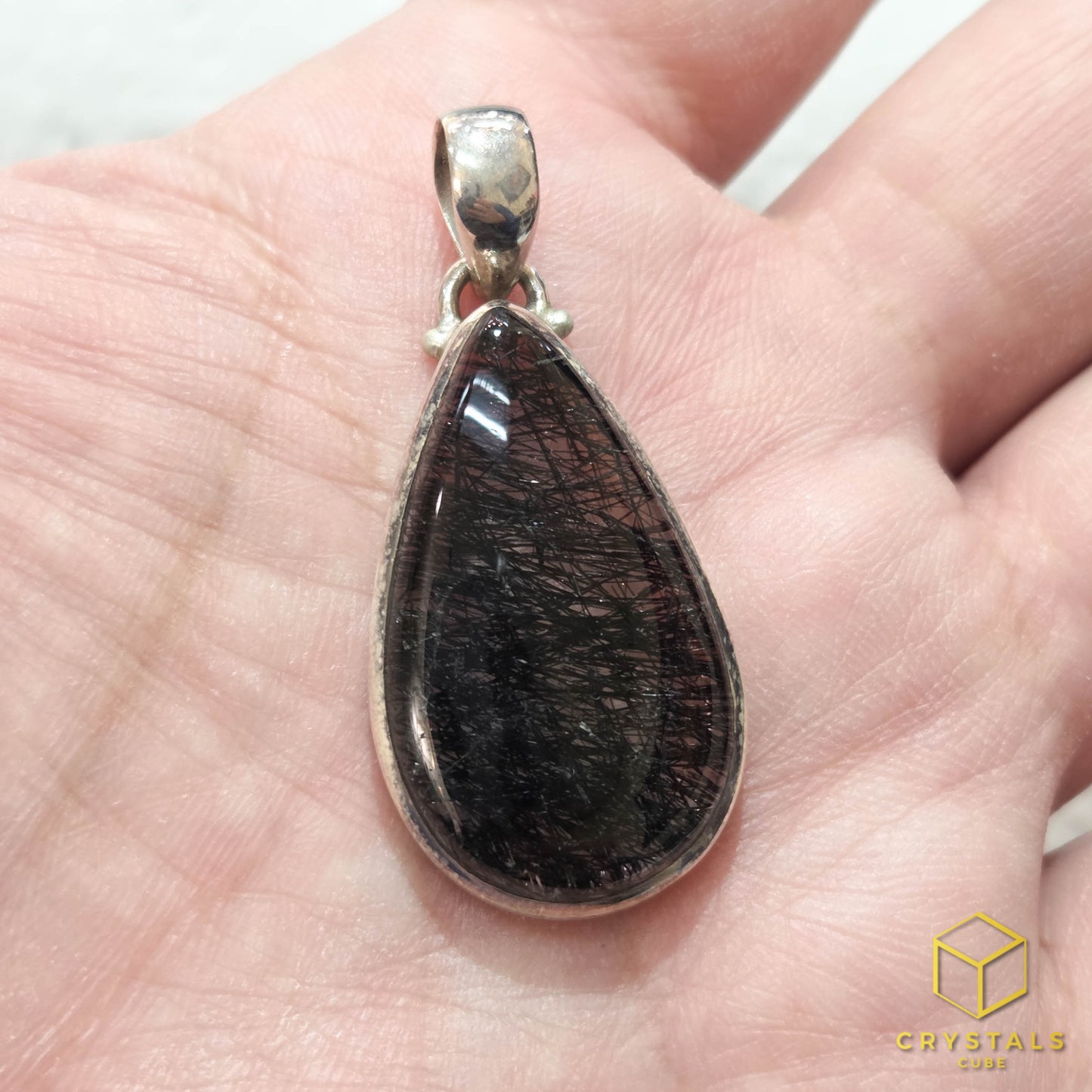 Black Rutile*** (Tourmalinated Quart) Pendant