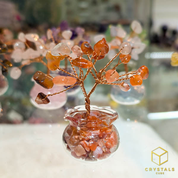 Tree of Abundance - Amethyst, Aquamarine, Rose Quartz, Green Aventurine, Strawberry Quartz, Citrine, Tiger's Eye & Carnelian