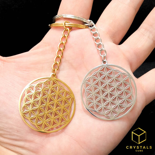 Flower of Life Stainless Steel Keychain