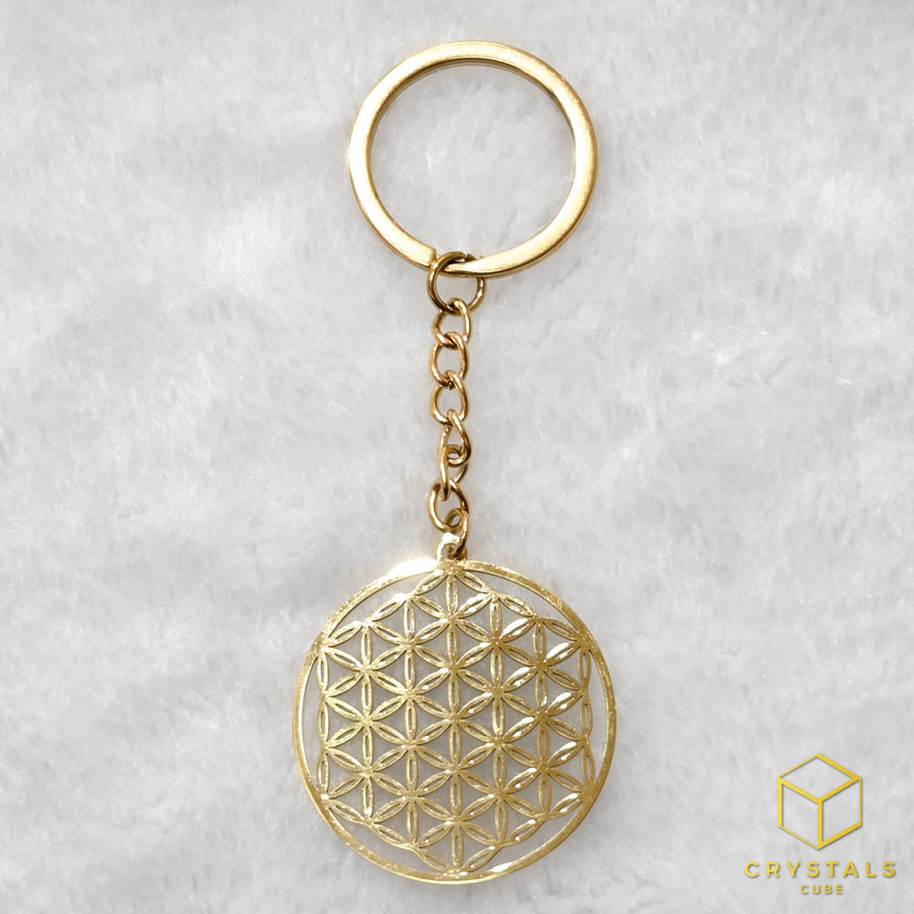 Flower of Life Stainless Steel Keychain