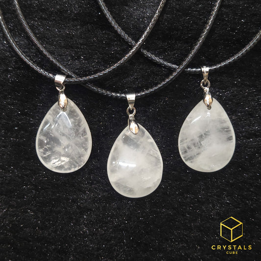 Clear Quartz Teardrop Pendant