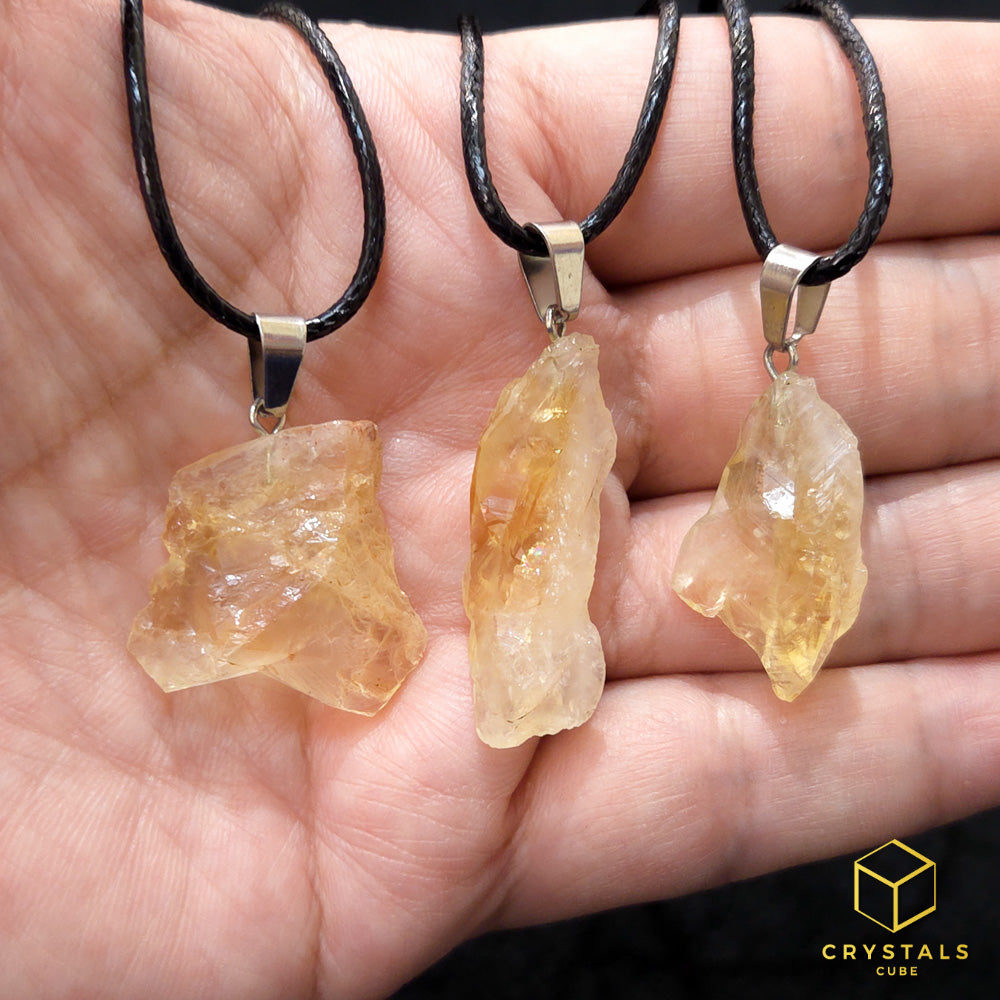 Citrine Raw Pendant