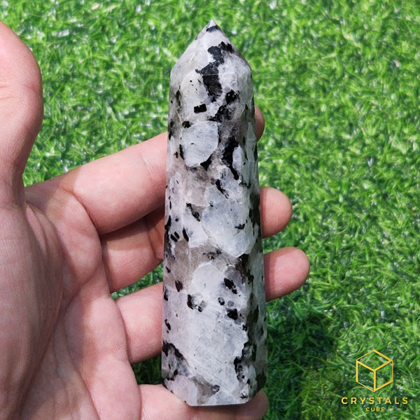 Rainbow Moonstone Point