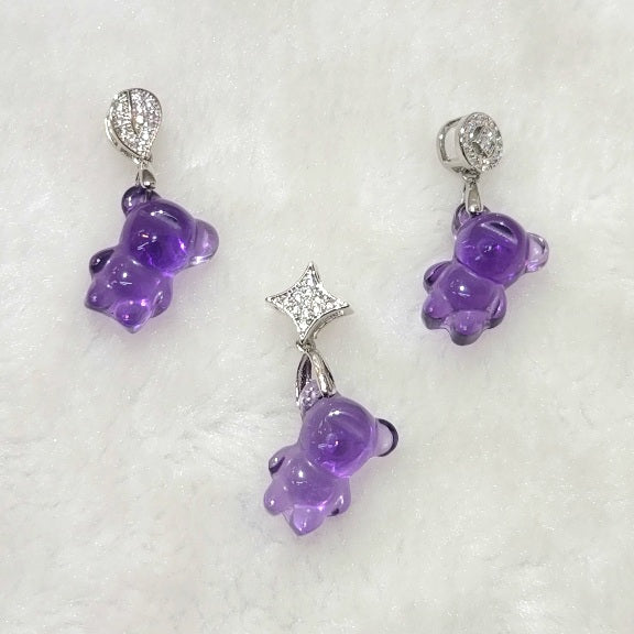 Amethyst Bear Pendant