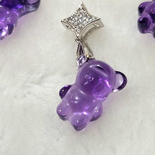 Amethyst Bear Pendant