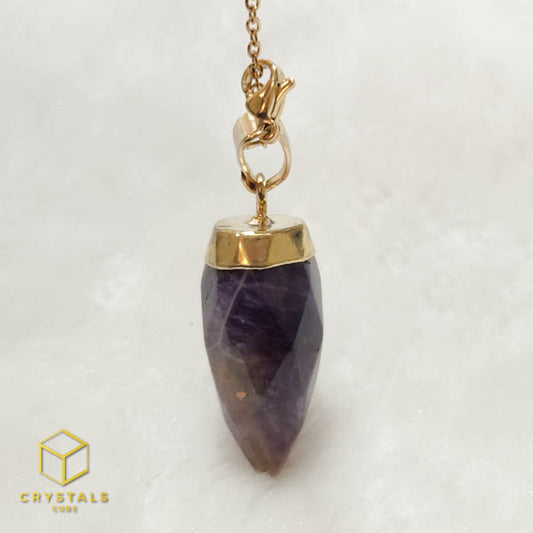 Pendulum Necklace - Rose Quartz, Green Aventurine & Carnelian