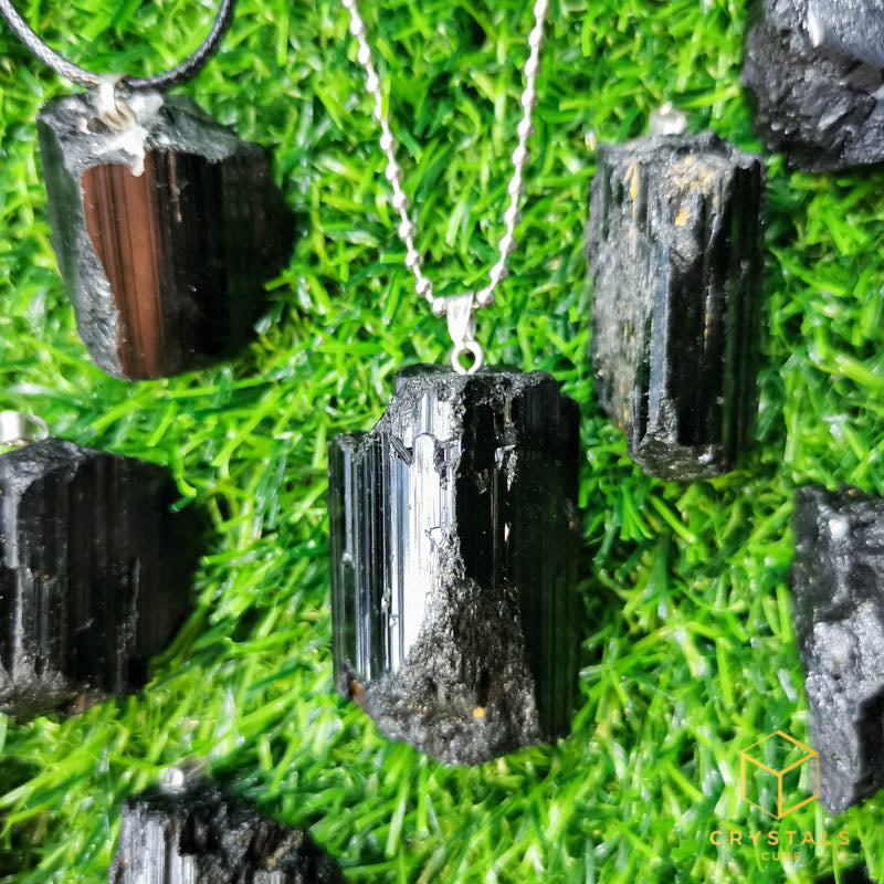 Black Tourmaline (Raw) Pendant