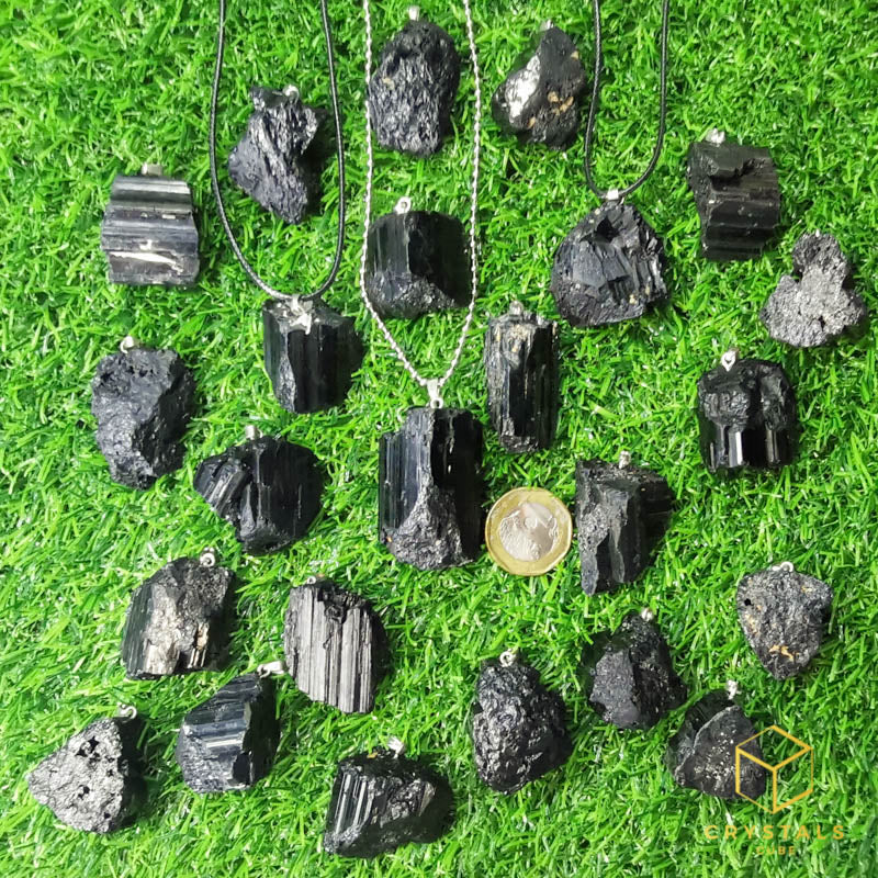 Black Tourmaline (Raw) Pendant