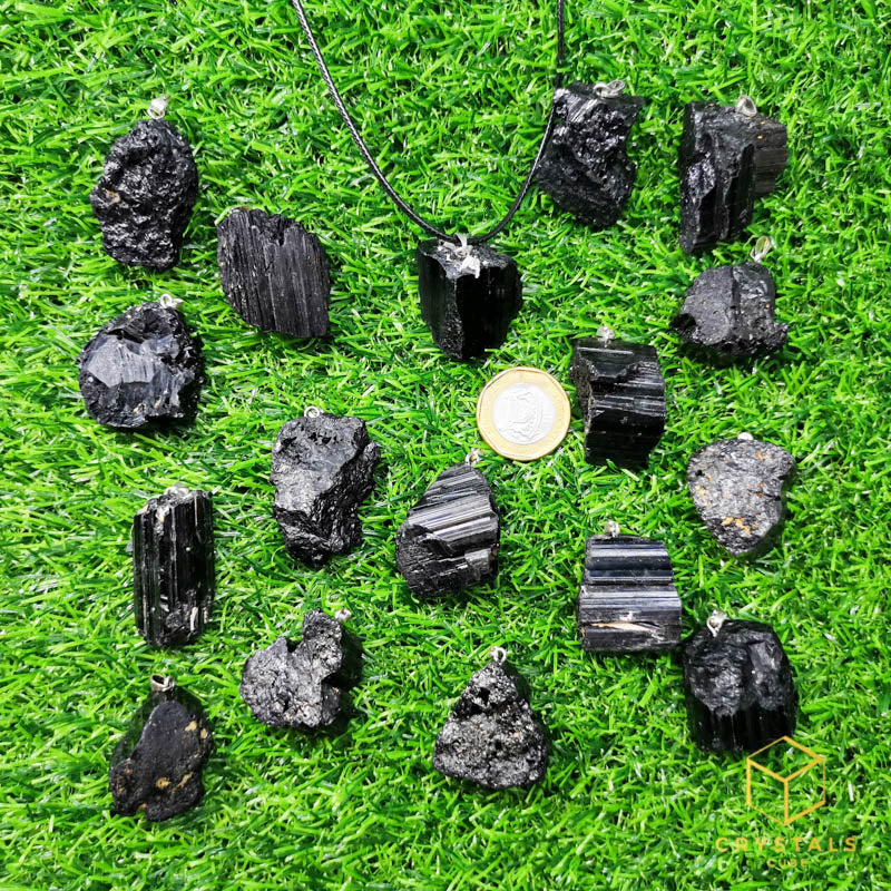 Black Tourmaline (Raw) Pendant
