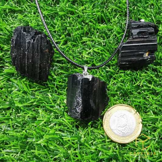 Black Tourmaline (Raw) Pendant