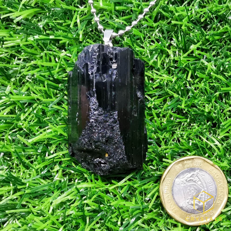 Black Tourmaline (Raw) Pendant