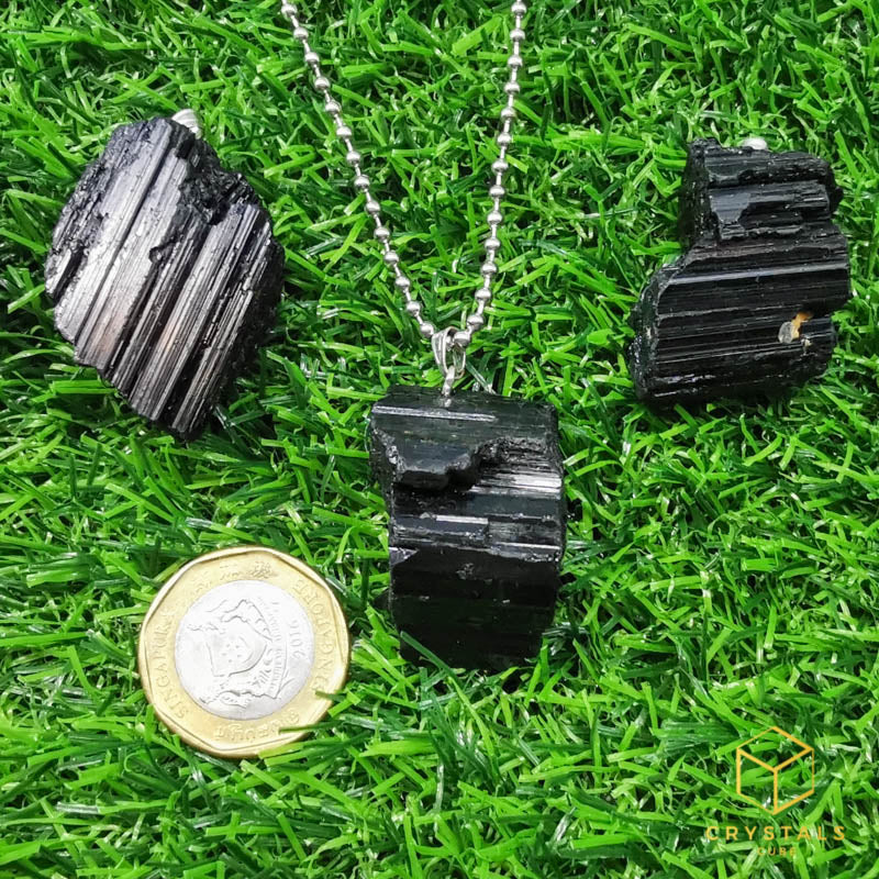 Black Tourmaline (Raw) Pendant