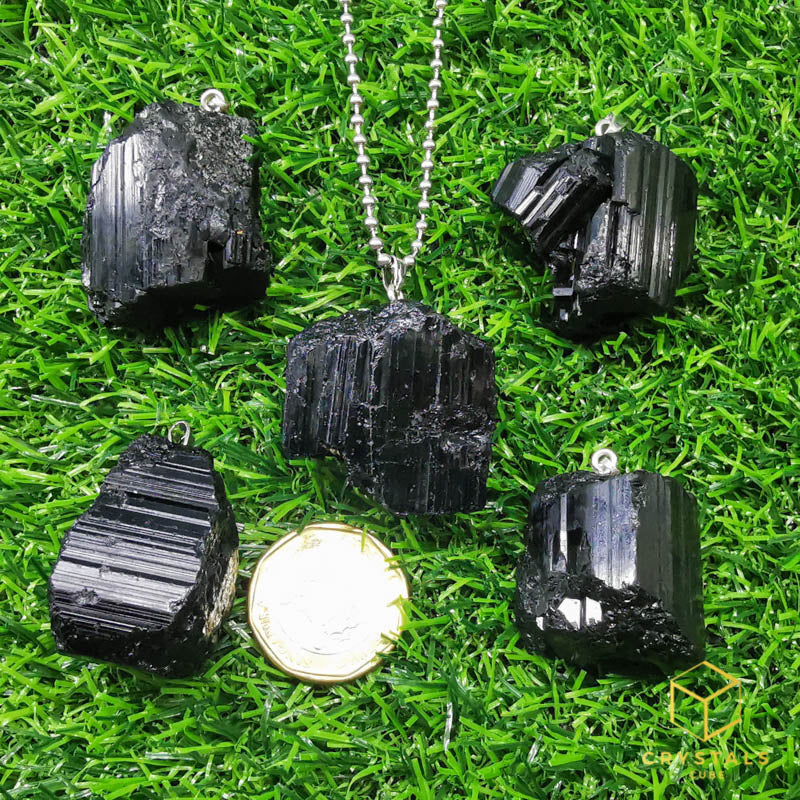 Black Tourmaline (Raw) Pendant