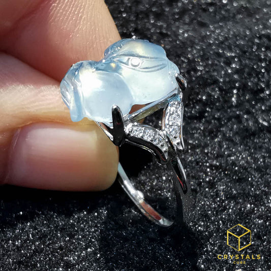 Aquamarine Fox Ring