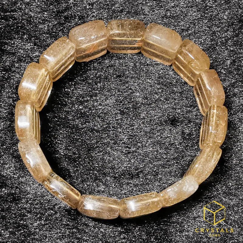 Golden Rutilated Quartz Flat Bracelet - Promotion*!!!
